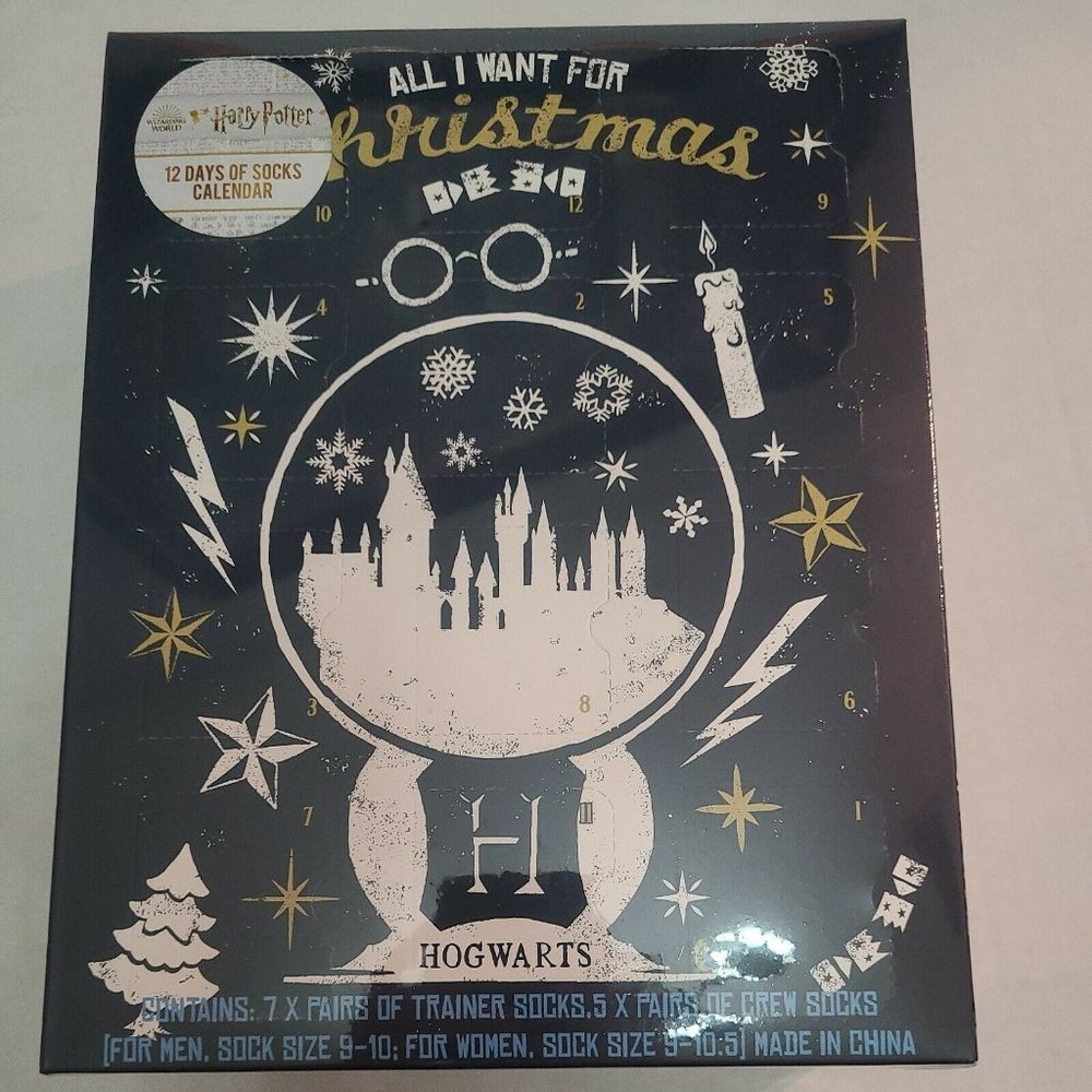Wizard World Harry Potter 12 Days of Socks Advent Calendar New Men Women